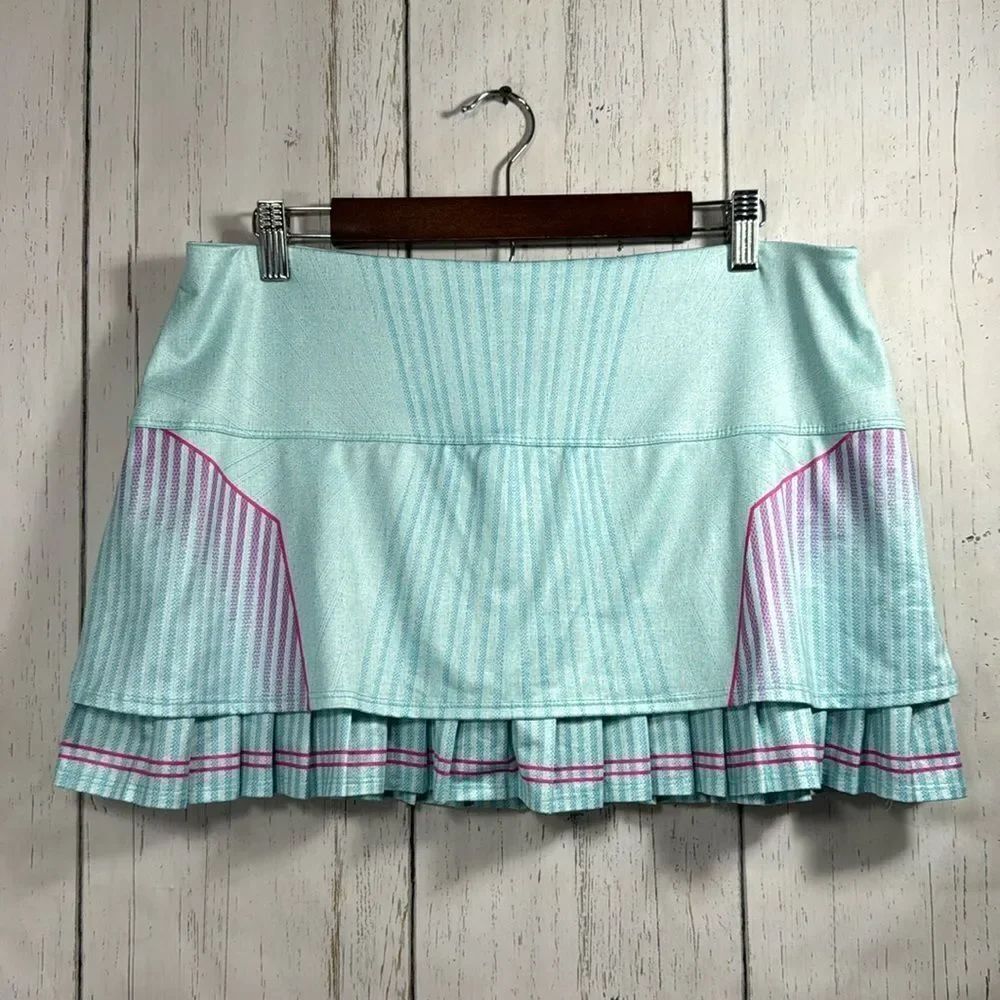 K-Swiss Aqua Pleated Tennis Skort Skirt Shorts XL Athletic Golf Pickleball